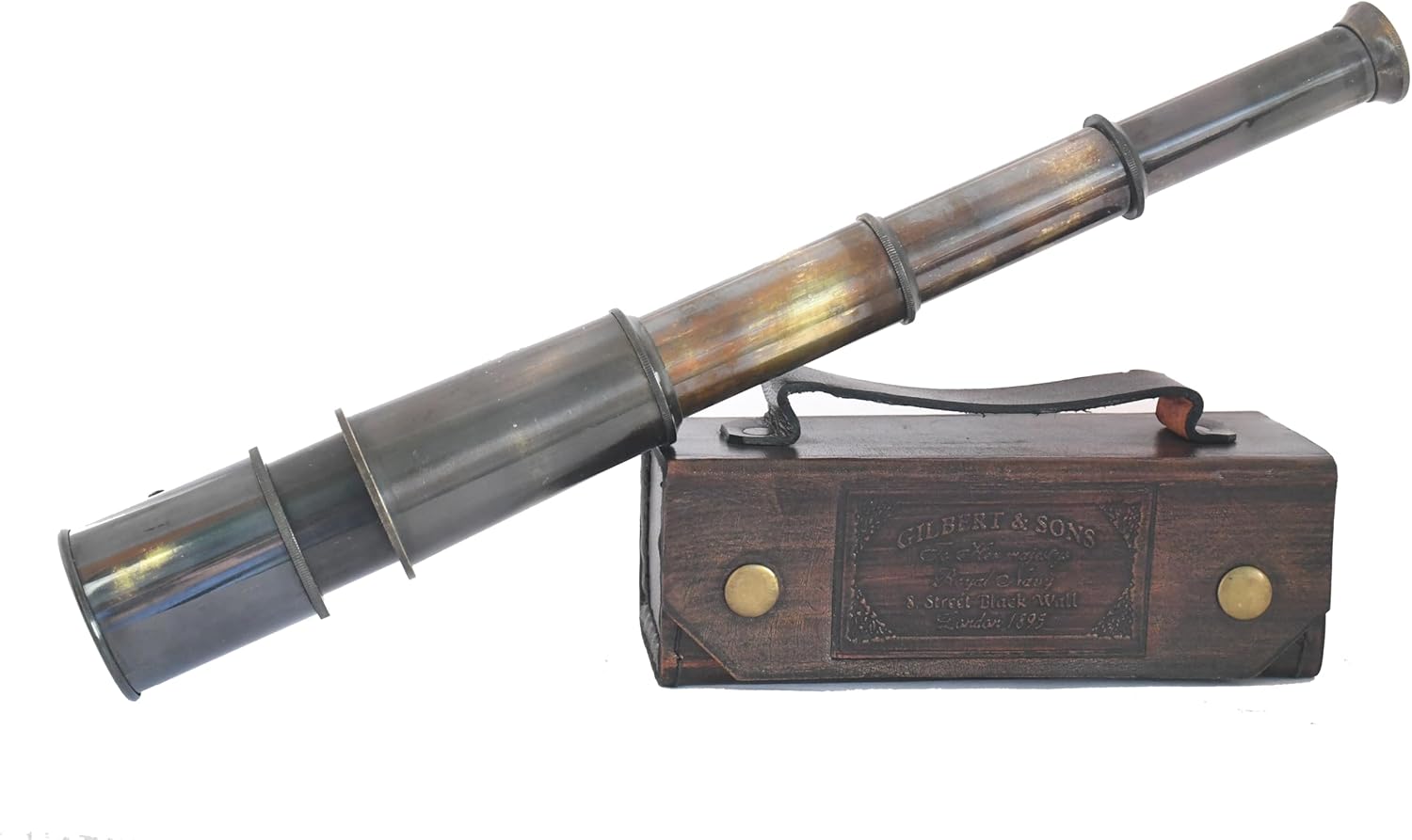 1920 Marine Telescope Collectible Décor Nautical Spyglass Antique Mounted Solid Brass 15 Inch Pirate Telescope (Dolland #1) - Image 4