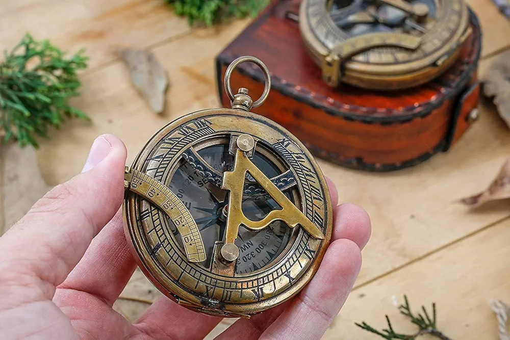 Son Gifts Mom and Dad, to My Son Compass Comes Grain Leather Case Brass Nautical - Personalized Sundial Compass, Birthday Gifts, Graduation Gifts - Image 6