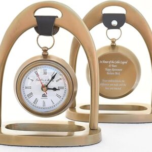 Engraved Table Clock - Personalized Antique Desk Clock - Custom Gift Desktop Clock, Meaningful Gift for Husband Boyfriend Boss Dad Mom Son (Antique)