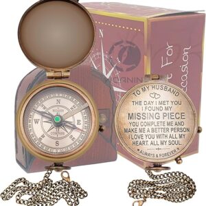 Engraved Compass, Gift for Husband, Gift for Him, Long Distance Boyfriend Gift, Fiance Gift, Long Distance Relationship Gift for Army Boyfriend Gift.