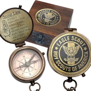 Boy Scout of America, Eagle Scout Compass Gift Compass with Wooden Case, Eagle, Scaut of America, Graduation, Eagle Ceremony